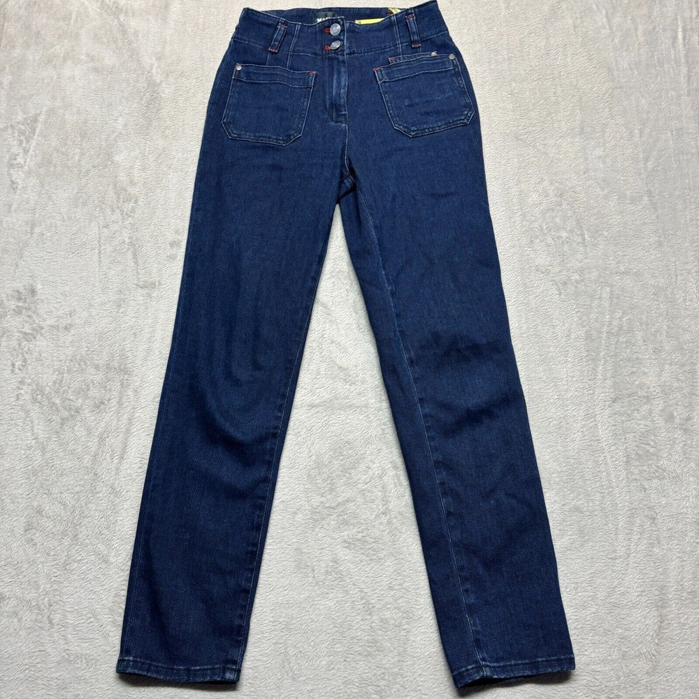 Maeve Anthropologie Jeans Womens 24 Slim Straight Patch Pocket High Rise
